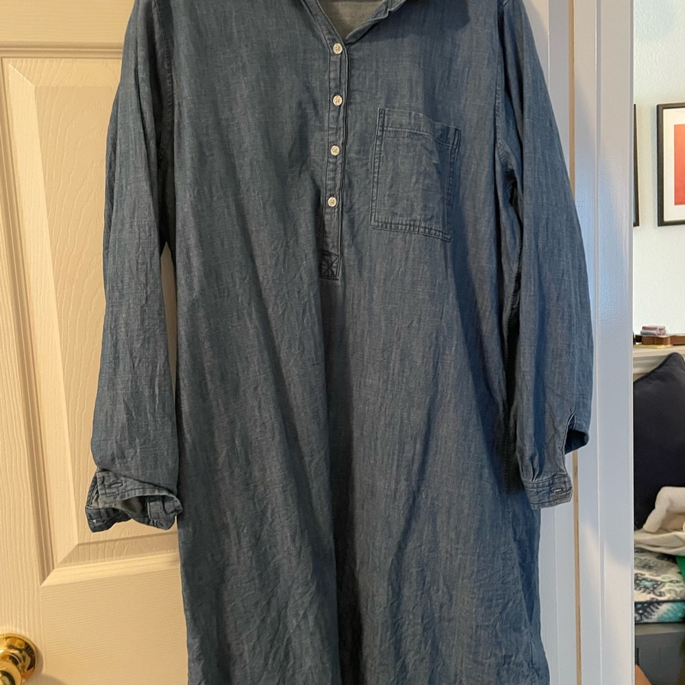 Old Navy Blue Denim Shirt Dress